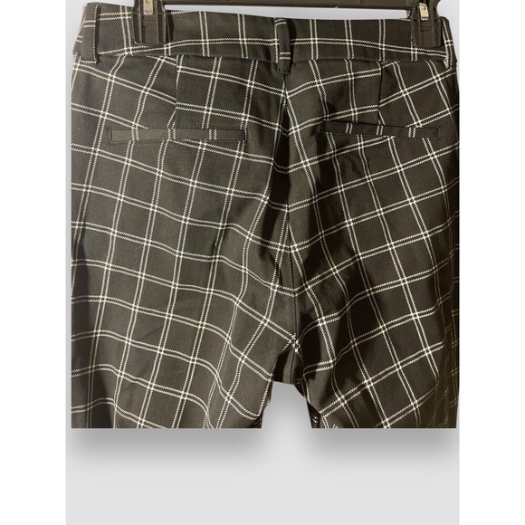 Old Navy High Rise Pixie Pant Black Windowpane Plaid Women's Size 4 NWT - Picture 7 of 10